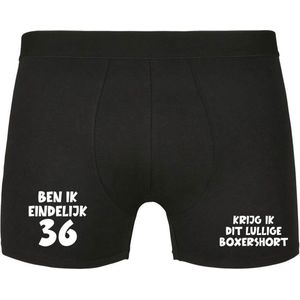 Ben ik eindelijk 36, krijg ik dit lullige boxershort Heren Boxershort - verjaardag - jarig - 36e verjaardag - feest - onderbroek - grappig