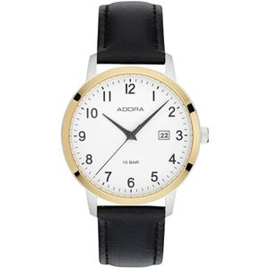 Mooi heren horloge van het merk Adora - leren band - 10 bar