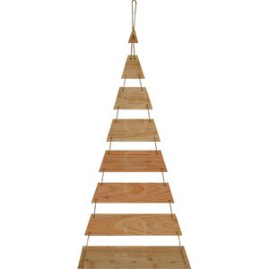 Floranica - Kerstdecoratie - Hangende Kerstboom van Larikshout - Hoogte 100 cm - Niet Geïmpregneerd - DIY Kerstdecoratie