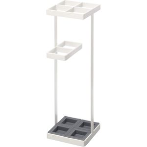 TRANKIELO® - Stijlvolle Witte Stalen Paraplustandaard Ruimtebesparend en Modern