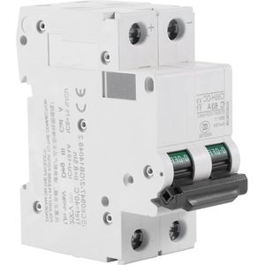 1Pc 250V DC Miniatuur Stroomonderbreker 2P Laagspanning Miniatuur Lucht Stroomonderbreker Zonne-energie Schakelaar 16A/32A/63a(63A)