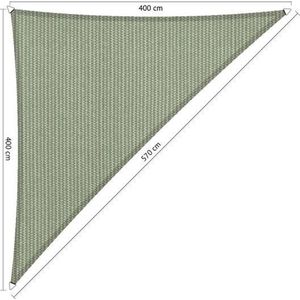 Shadow Comfort® Driehoek 90° schaduwdoek - UV Bestendig - Zonnedoek - 400 x 400 x 570 CM - Moonstone Green