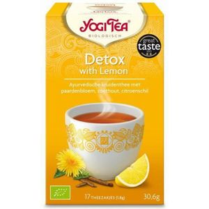 6x Yogi tea Detox Lemon Biologisch 17 stuks