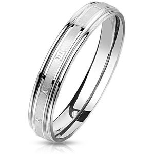 Ring Dames - Ringen Dames - Ringen Vrouwen - Ringen Mannen - Zilverkleurig - Heren Ring - Romeinse Initialen - Roman