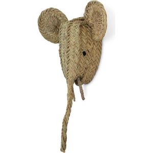 Safaary - Rieten Dierenkop Olifant Riet - 60x24 CM