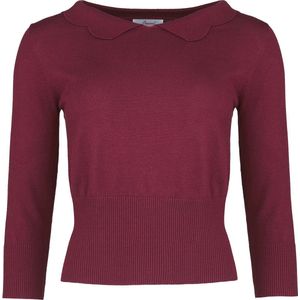 Banned - Sweet Scallop Gebreide trui - S - Bordeaux rood