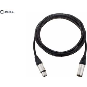 Cordial CTM 3 FM-BK XLR kabel 3 meter Kraak vrij