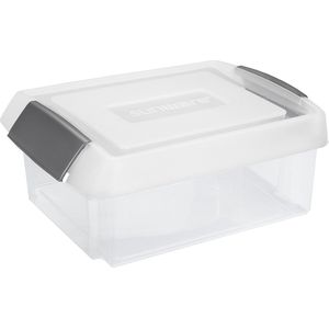 Sunware opslagbox kunststof 17 liter transparant 45 x 36 x 14 cm met afsluitbare extra hoge deksel
