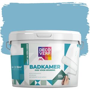 Decoverf badkamer verf confetti blauw, 4L