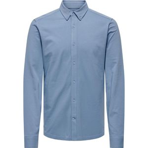 Only & Sons Overhemd Onstarp Slim Pique Btn Dwn Ls Shirt 22024494 Cashmere Blue Mannen Maat - L