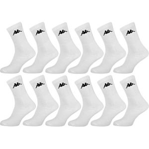 Kappa Multipack - 12 paar sportsokken hoog - Witte sokken - maat 47-49