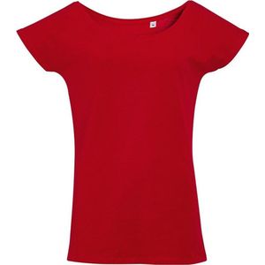 SOLS Dames/dames Marylin Lange Lengte T-Shirt (Tango rood)