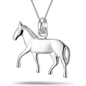 Montebello Ketting Pony - 925 Zilver Gerhodineerd - Paard - 20x18mm - 45cm