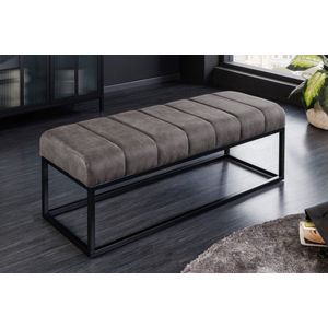 Elegante bank PETIT BEAUTÉ 108 cm taupe grijs fluwelen metalen frame