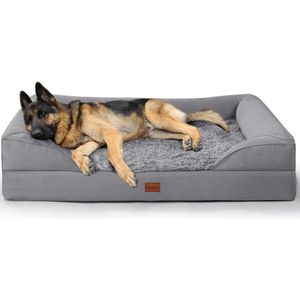 Orthopedisch Hondenbed voor Extra Grote Honden met Dikke Matras en Verhoogde Randen