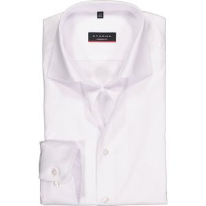 ETERNA modern fit overhemd - mouwlengte 7 - niet doorschijnend twill heren overhemd - wit - Strijkvrij - Boordmaat: 46