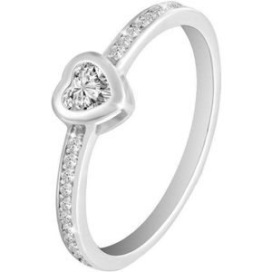 Di Lusso - Ring Montreuil - Zirkonia - Zilver 925 - Dames - 18.00 mm