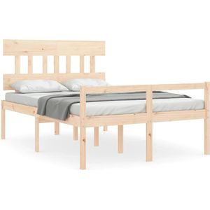 VidaXL Bedframe Massief Hout 140x200 cm met Hoofdbord