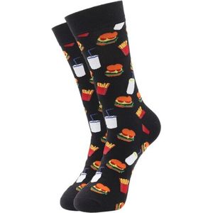 Hamburger Sokken - maat 36 tot 41 - Grappige sokken met Hamburgers - Eten