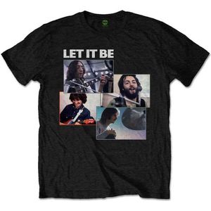 The Beatles - Let It Be Recording Shots Heren T-shirt - 2XL - Zwart