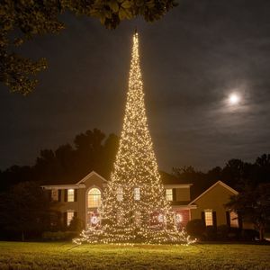 Fairybell LED Buiten Kerstboom voor in de vlaggenmast - 12 meter - 4000 LEDs - Warm wit