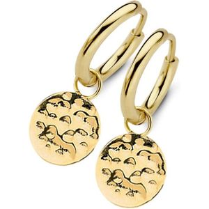 CO88 Collection 8CE 70387 Oorringen Dames - Staal - 11mm doorsnee - Hanger - Rondje - Goudkleurig