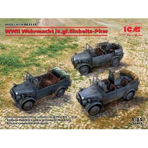 1:35 ICM DS3513 WWII Wehrmacht Le.gl.Einheitz-Pkw - Cars Plastic Modelbouwpakket