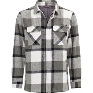 Life Line blouse Pico - blouse/jas Pico - wit/grijs geblokt - borstzak - maat 3XL