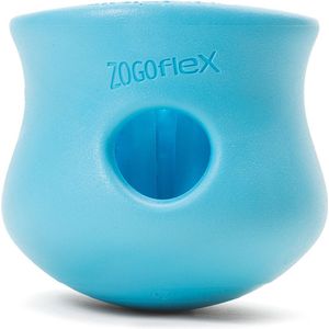 West Paw Toppl Zogoflex - Sterk Honden Speelgoed - Slowfeeder - Blauw - Extra Large - 12 cm