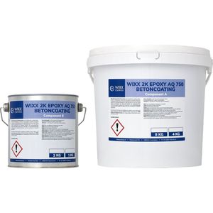 Wixx 2K Epoxy AQ 750 Betoncoating - 10kg - RAL 9004 | Signaal Zwart