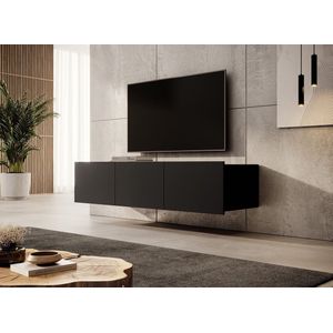 Meubella - TV-Meubel Calabas - Mat Zwart - 150 cm