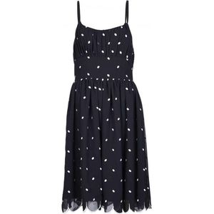 Voodoo Vixen - Dotty polka dot Korte jurk - XL - Zwart/Wit