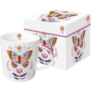 PPD - mok - vlinder - porselein - kleurrijk - 400 ml - kadoverpakking - kado - moederdag - verjaardag - duchess