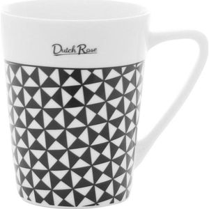 Dutch Rose Zwart/Wit Beker Driehoek