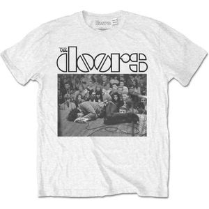 The Doors - Jim On Floor Heren T-shirt - L - Wit