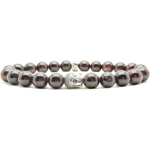 Beaddhism - Armband - Rioja - Buddha - Sterling Zilver - 8 mm - 22 cm