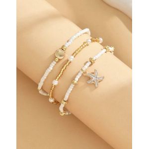 Armband - & - Enkelbandje - sieraden - armband - armband mannen - armband vrouwen - ketting - festival - topmodel - Bucket hat - vissershoedje - stofzuiger - wit - schelpen - choker - yenga - yoga - haarband - salontafel