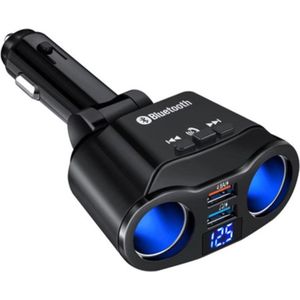 Go Go Gadget - Auto aansteker Splitter - Bluetooth, LED verlichting, FM Transmitter, 2x Sigaretten ingang & 2x USB - 12V/24V