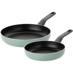 BergHOFF Leo Line Sage Pannenset - Hoogwaardig aluminium - Met fernogreen antiaanbaklaag