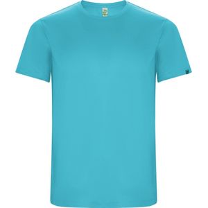 Turquoise unisex ECO sportshirt korte mouwen 'Imola' merk Roly maat 164 / 16