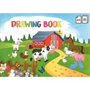 Kids Creative schetsboek - tekenboek - A4 - 80 vellen - 70-grams papier