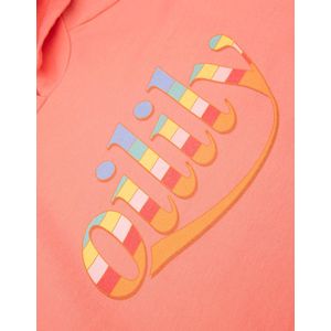 Hiphop hoody 33 Solid with artwork Oilily Rainbow logo Pink: 140/10yr