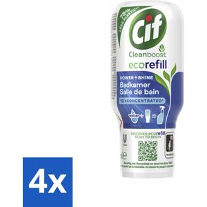 Cif Eco Refill - Power & Shine - Badkamerreiniger - Spray - 70 ml - Voordeelverpakking - 4 stuks