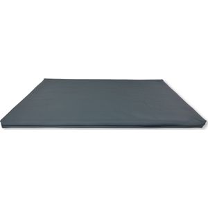 Topmast Leatherlook Benchkussen - Antraciet - 105 x 70 cm - Benchmat - Benchmatras - Spatwaterdicht - Hondenkussen