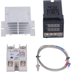 Digitale temperatuurregelaar PID-temperatuurregelaarset 0-400℃ - Intelligente thermostaat REX C100 (40A) .