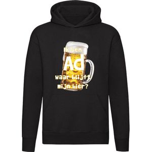 Ik ben Ad, waar blijft mijn bier Hoodie - cafe - kroeg - feest - festival - zuipen - drank - alcohol - naam - trui - sweater - capuchon