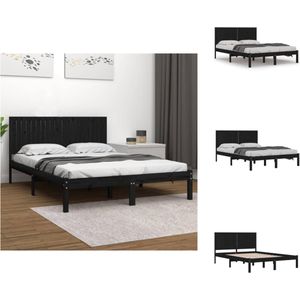 vidaXL Bedframe - Houten - Moderne Slaapkamer - 205.5 x 205.5 x 31 cm - Massief Grenenhout - Bed