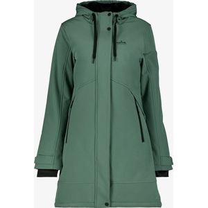 Kjelvik dames softshell parka jas groen - Maat 3XL - Met capuchon - Ritssluiting