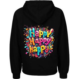 Trui met capuchon-Verjaardags outfit-Hoodie happy happy birthday-Kind-Maat 122/128