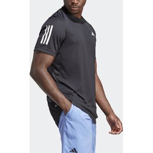 adidas Performance Club 3-Stripes Tennis T-shirt - Heren - Zwart- L
